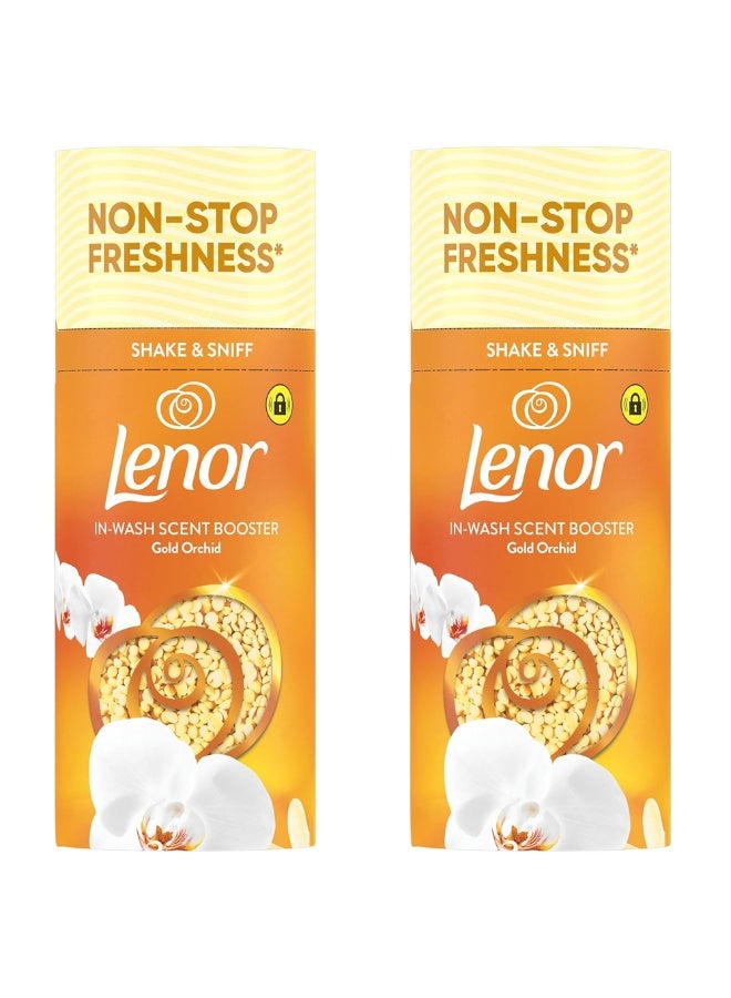 لينور محفز العطر للغسالة - زهرة الأوركيد الذهبية 155 جرام، عبوتين